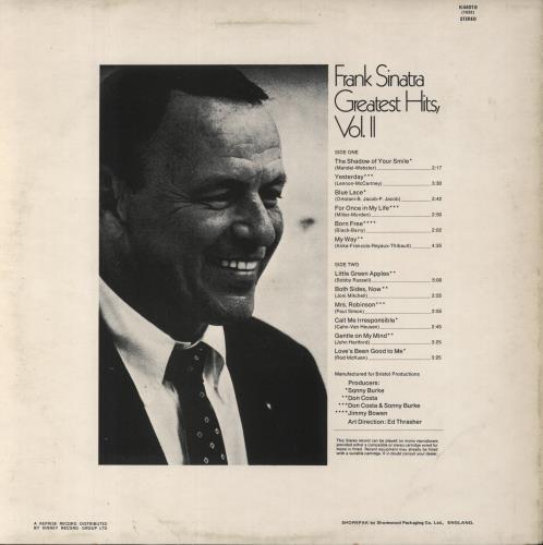 Frank Sinatra's Greatest Hits UK(英)盤 初期盤
